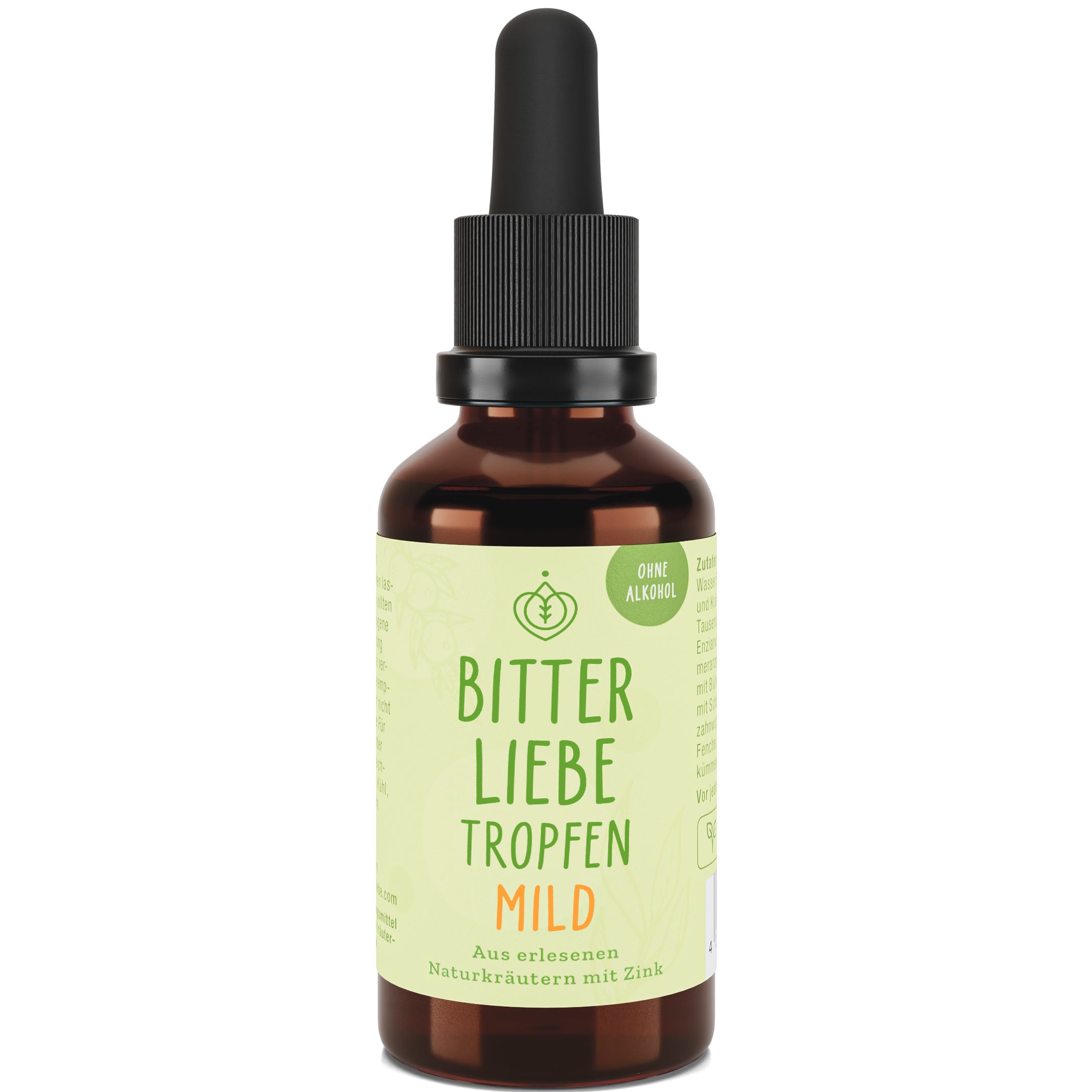 BitterLIebe - Bittertropfen ohne Alkohol - Bitterstoffe aus Bitterkräuter - Tropfen