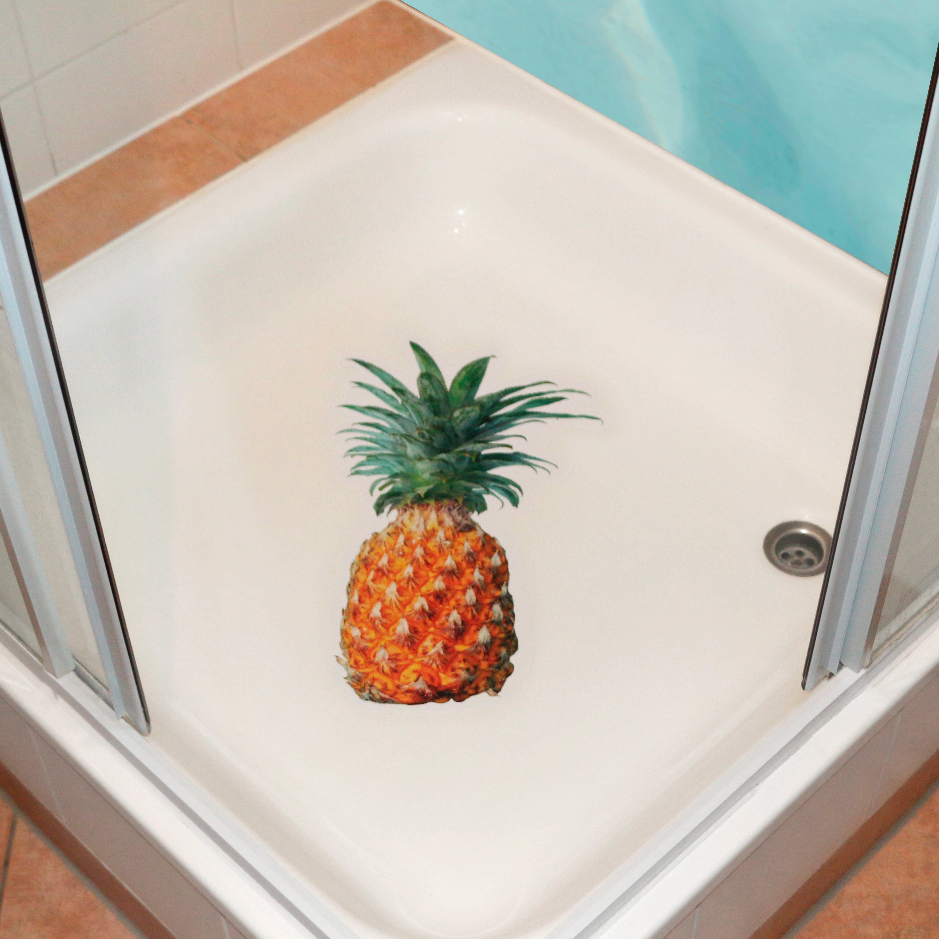 MySpotti Duscheinlage Klebefliese stepon Happy Pineapple, B: 50 cm, L: 30  cm, 1-tlg., antirutsch