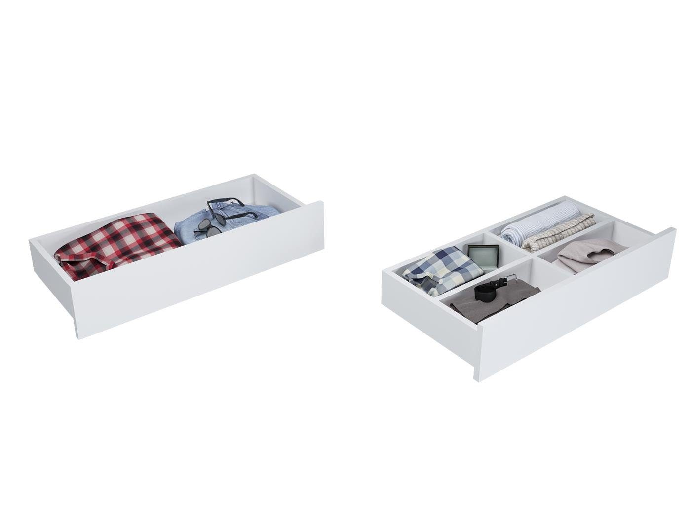3D / Schubladen, FARA cm, Lamellen MöbelLand 4 Spiegel, A&J GmbH weiß mit Schwarz 200 Schwebetürenschrank weiß /