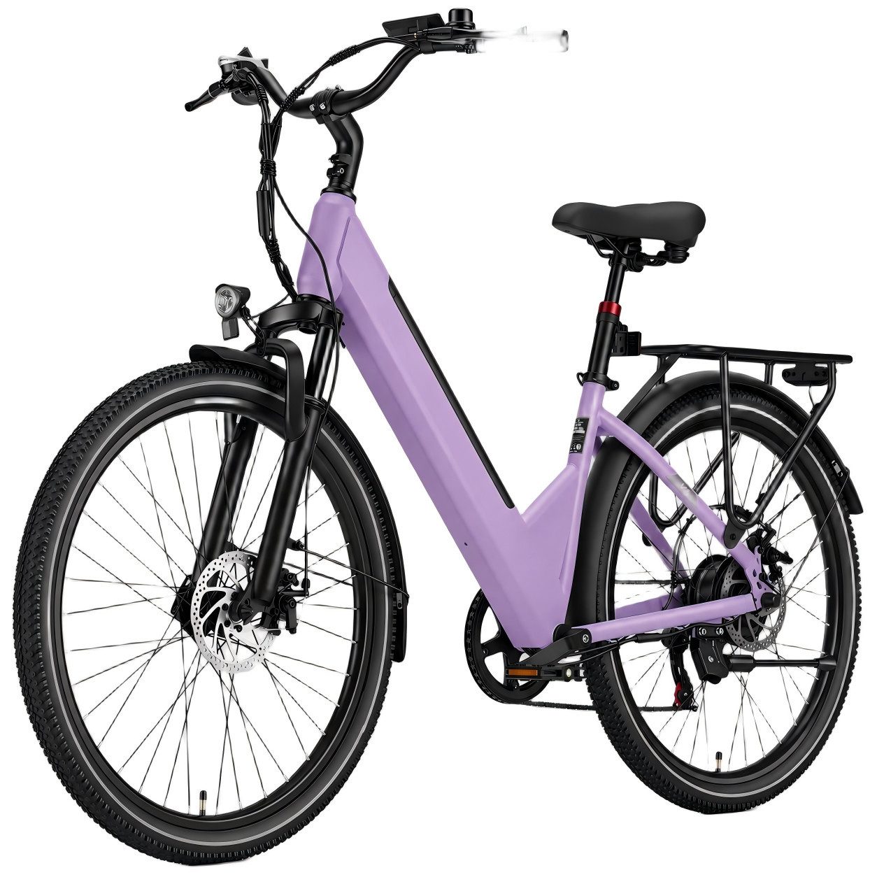 PixelPilot E-Bike Cityrad V1 26 Zoll City Elektrofahrrad, 36V 14,5Ah Akku bis 75 km, 7-Gang, 7 Gang, Heckmotor, 522 Wh