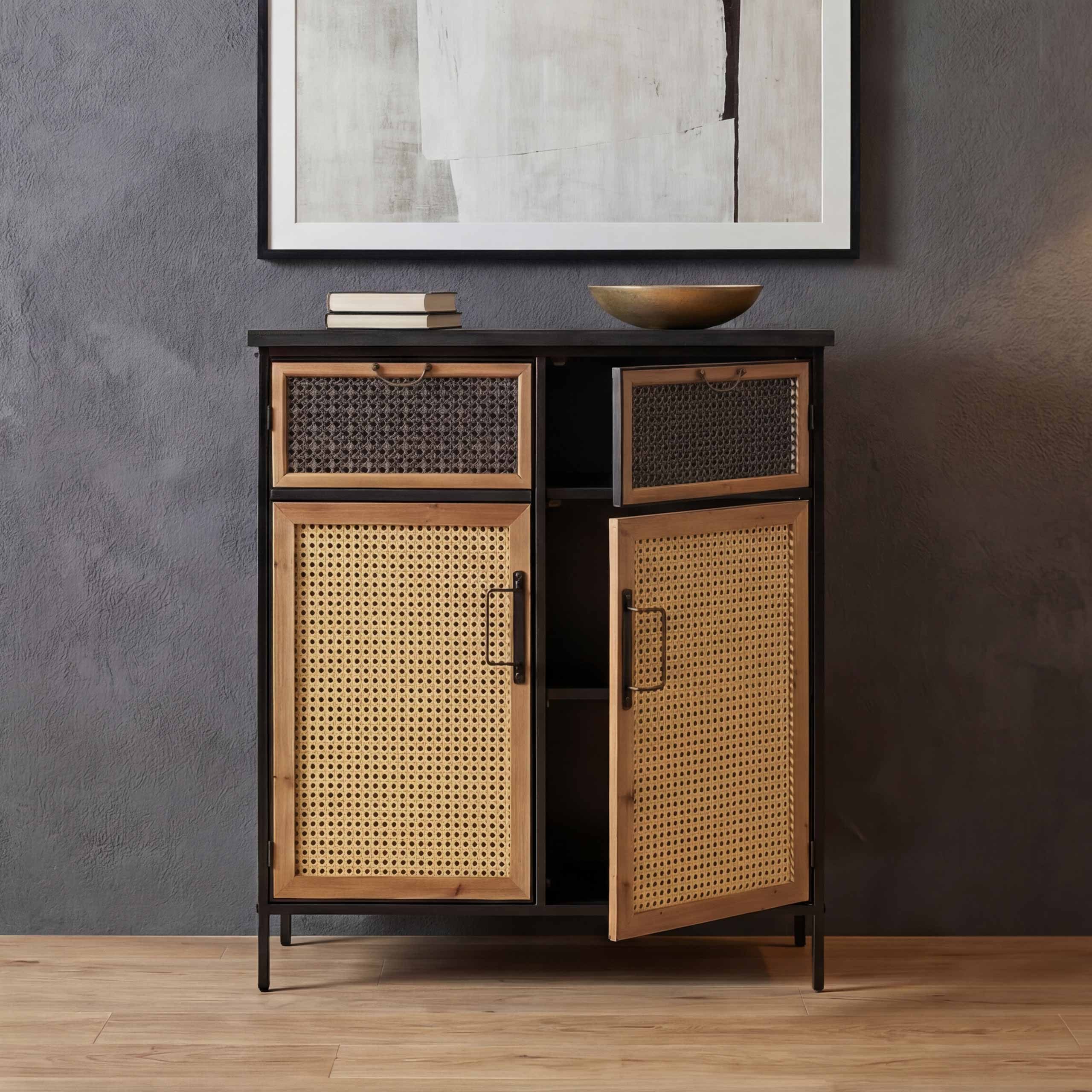 MCW Apothekerschrank MCW-O79-RO Stabiles Gestell aus Eisen