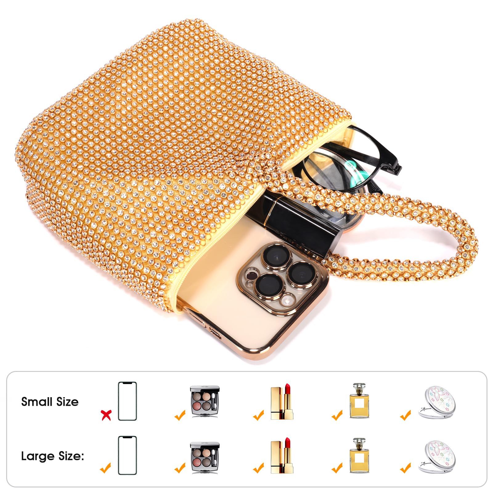 Coonoor Abendtasche Modische Damen-Clutch für Brautjungfern, Damen, Mädchen, Braut, Abendtasche für Abschlussball, Cocktailparty, Hochzeit, Verlobung
