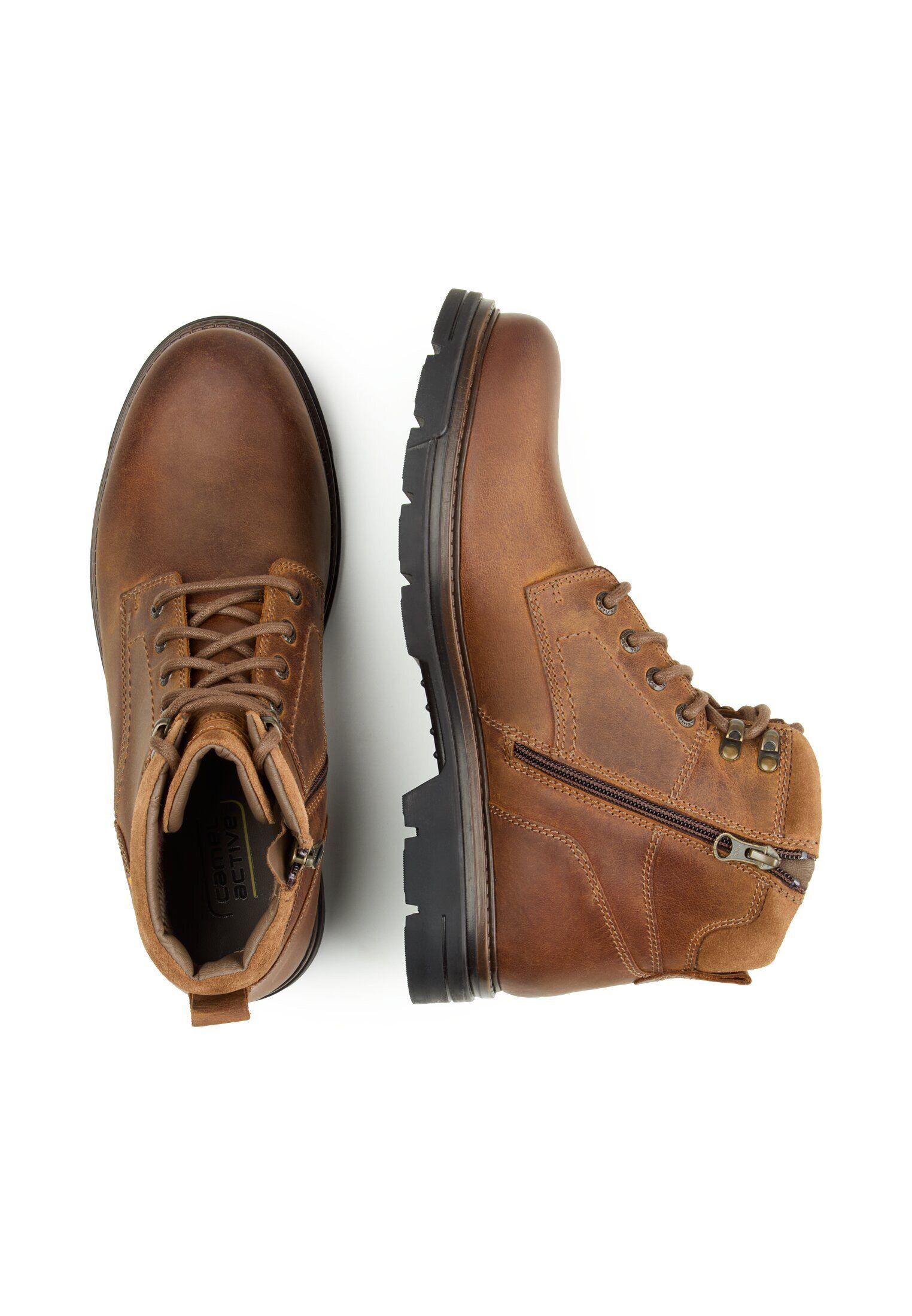 camel active Boots crazy horse TAN Schnürboots günstig online kaufen