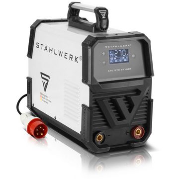 STAHLWERK Inverterschweißgerät ARC 270ST IGBT MMA E-Hand Inverter mit echten 270A, 30 - 270 A, 7-tlg., höchste Effizienz & Leistung durch 400V