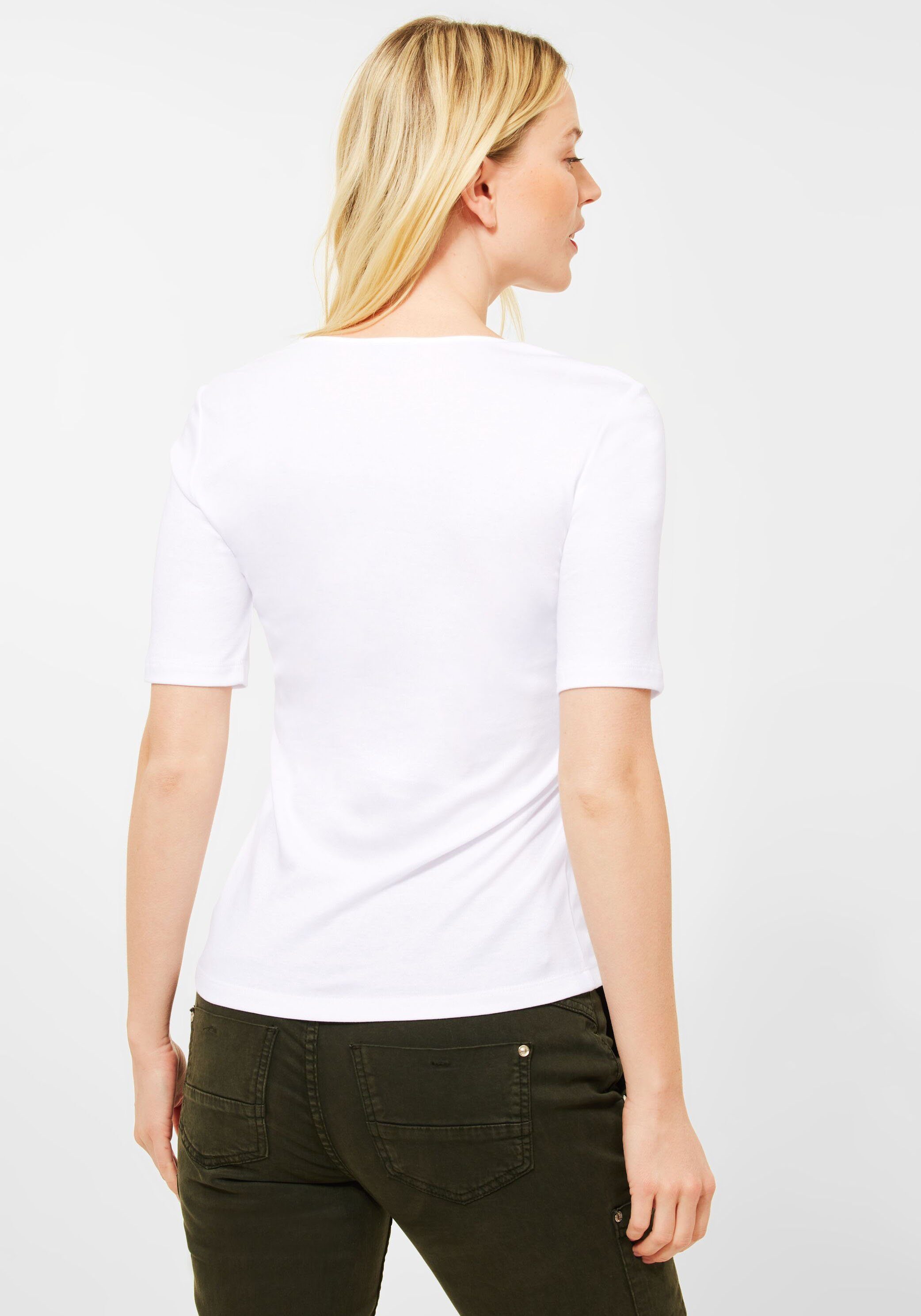 im T-Shirt Basic White Style ONE STREET