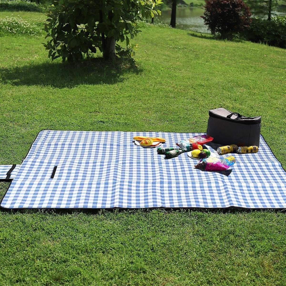 Picknickdecke XXL Picknickdecke 200x170 cm Wasserdicht Camping Decke aus  DREI Lagen, Sekey, Wärmeisoliert Stranddecke Sandabweisend Waschbar