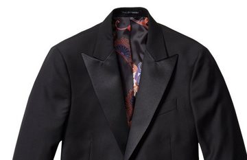 Scotch & Soda Sakko Scotch & Soda Iconic Satin Trimmed Smoking Blazer Tuxedo Sakko Jacket