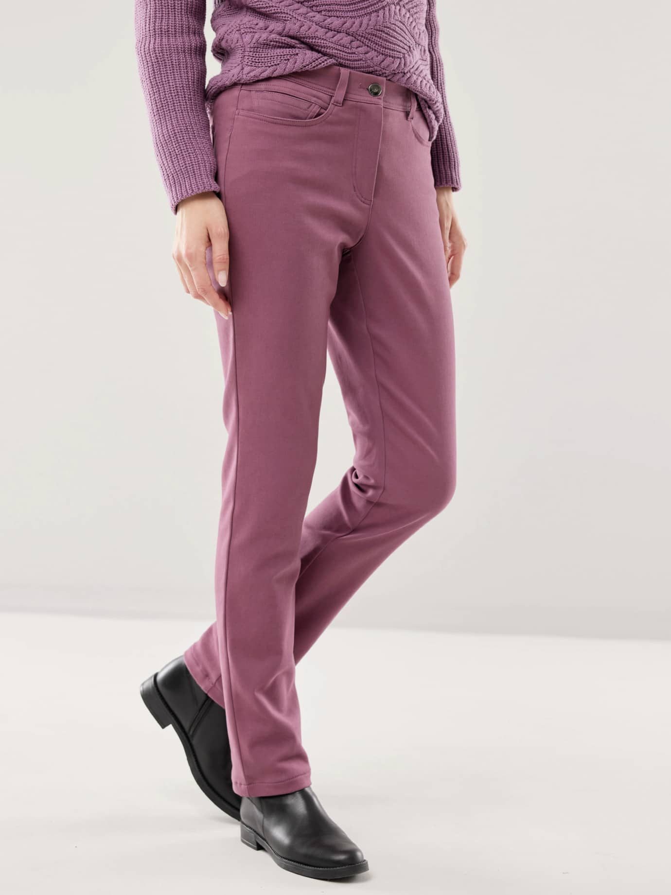 Walbusch Thermohose Damen 2-in-1 Extraglatt Thermohose Regular Fit, bügelfrei, wärmend, Kurzgröße