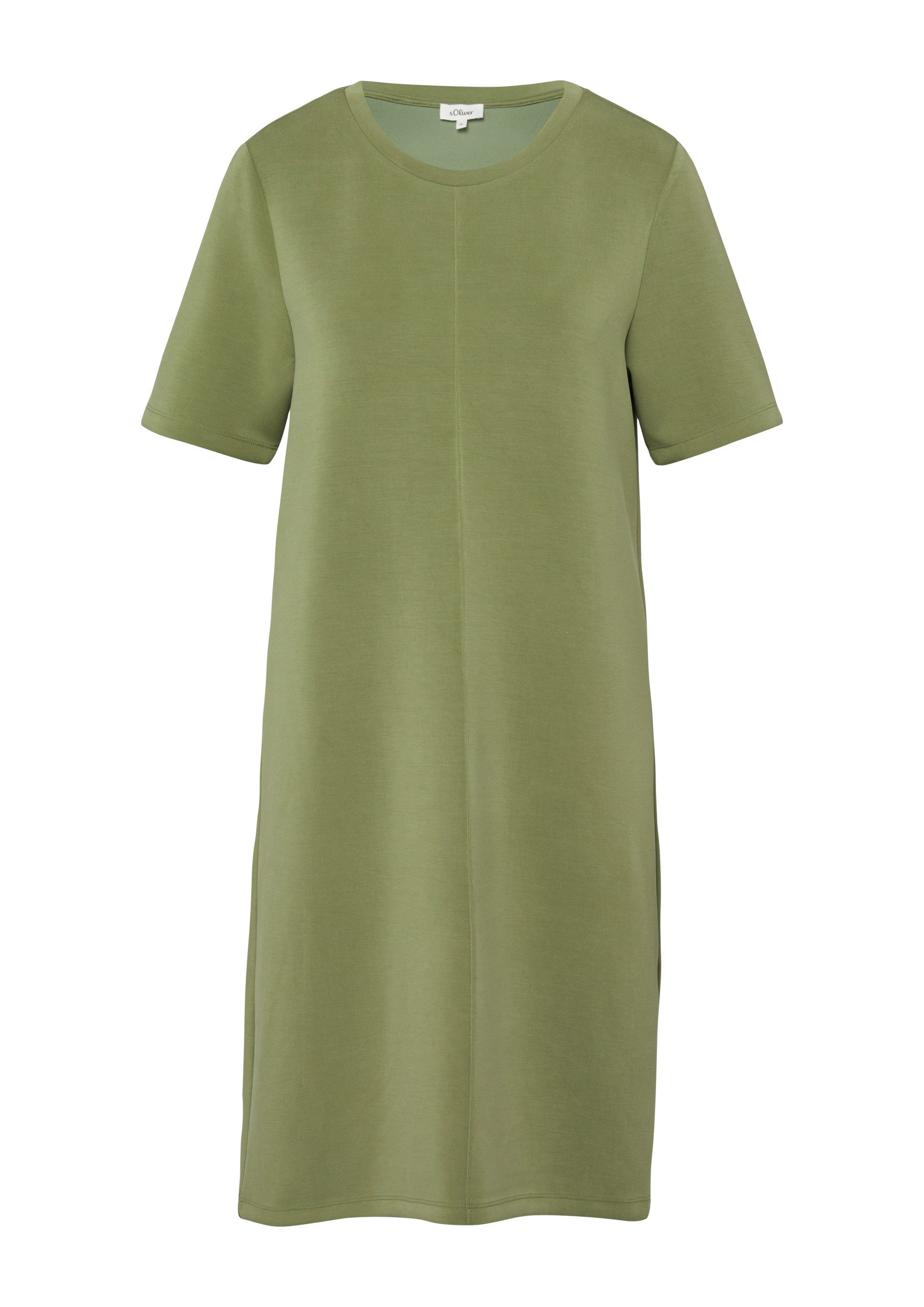 s.Oliver Midikleid Kleid Scuba-Kleid mit Biese