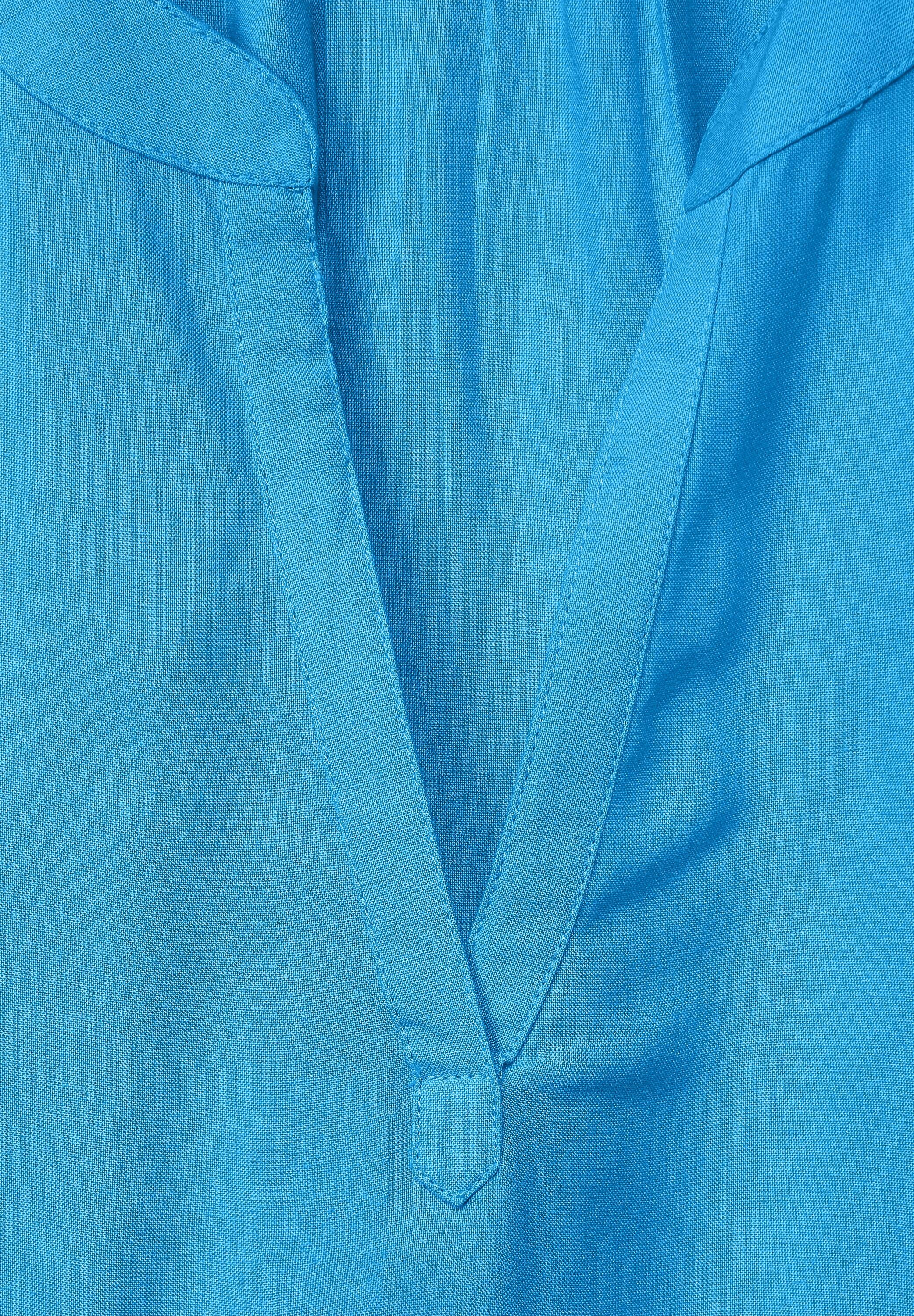 STREET ONE Shirtbluse mit geschlitztem Rundhalsausschnitt