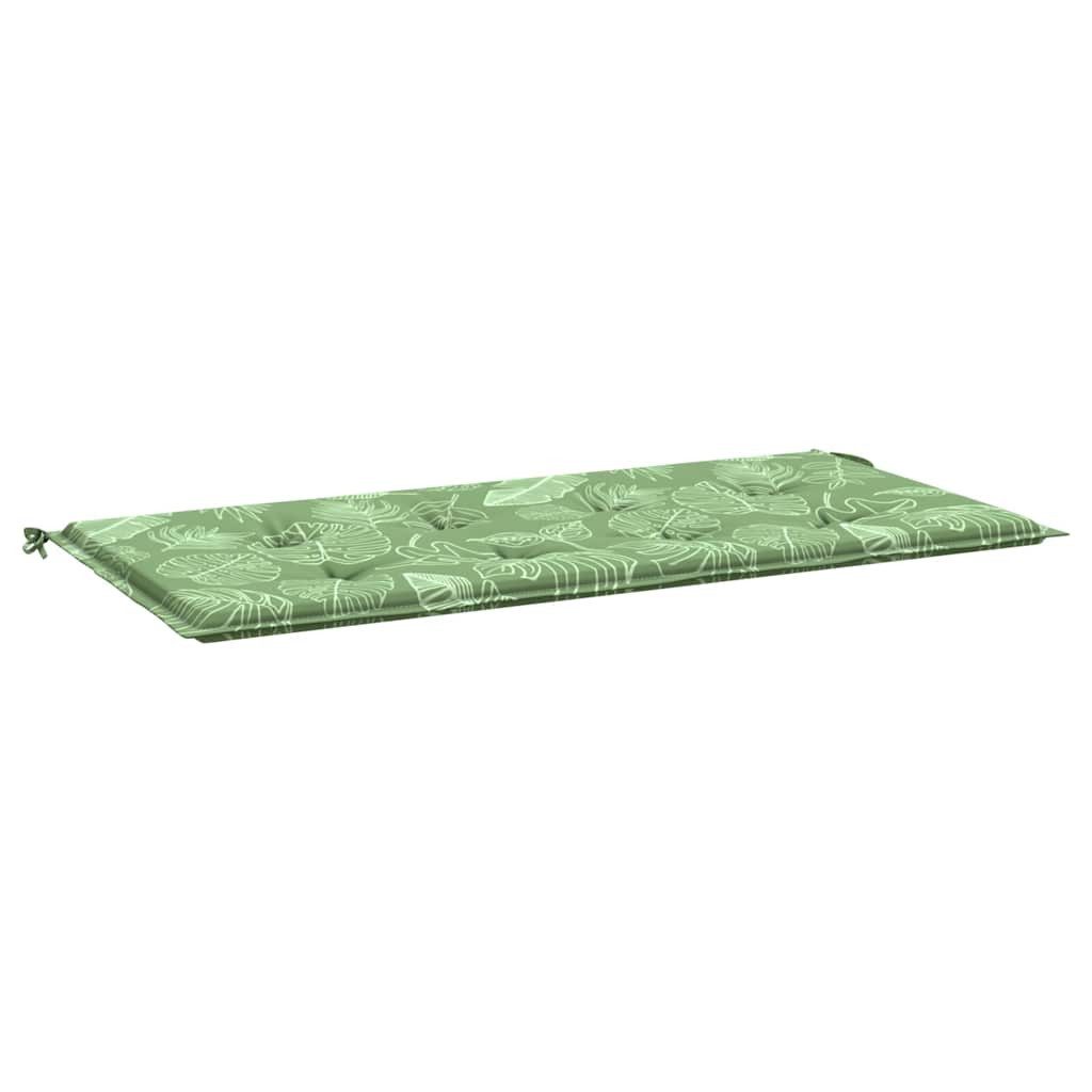 vidaXL Sitzauflage Gartenbank-Auflage Blattmuster 100x50x4 cm günstig online kaufen