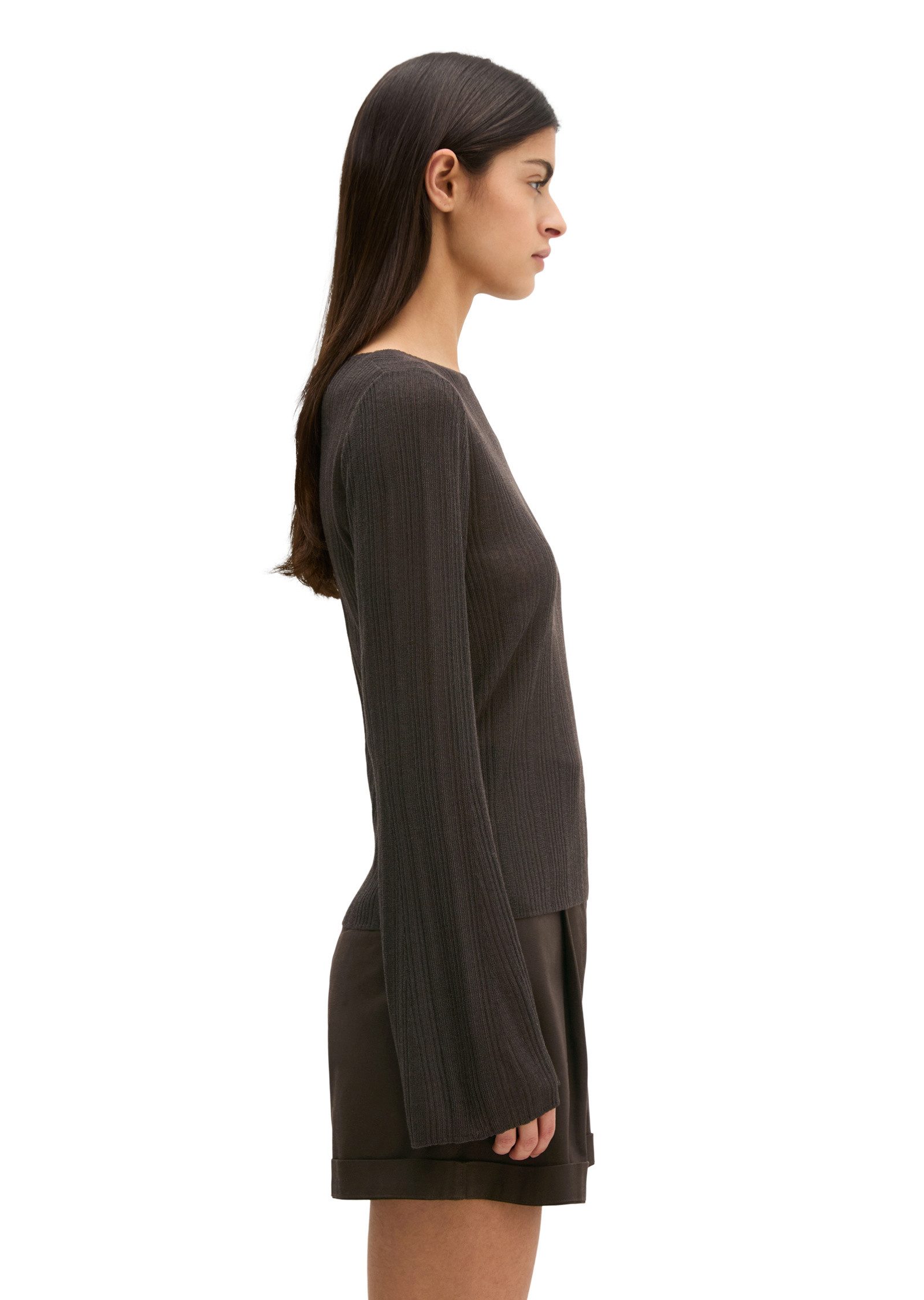 Marc O'Polo Strickpullover aus edlem Viskose-Leinen-Mix