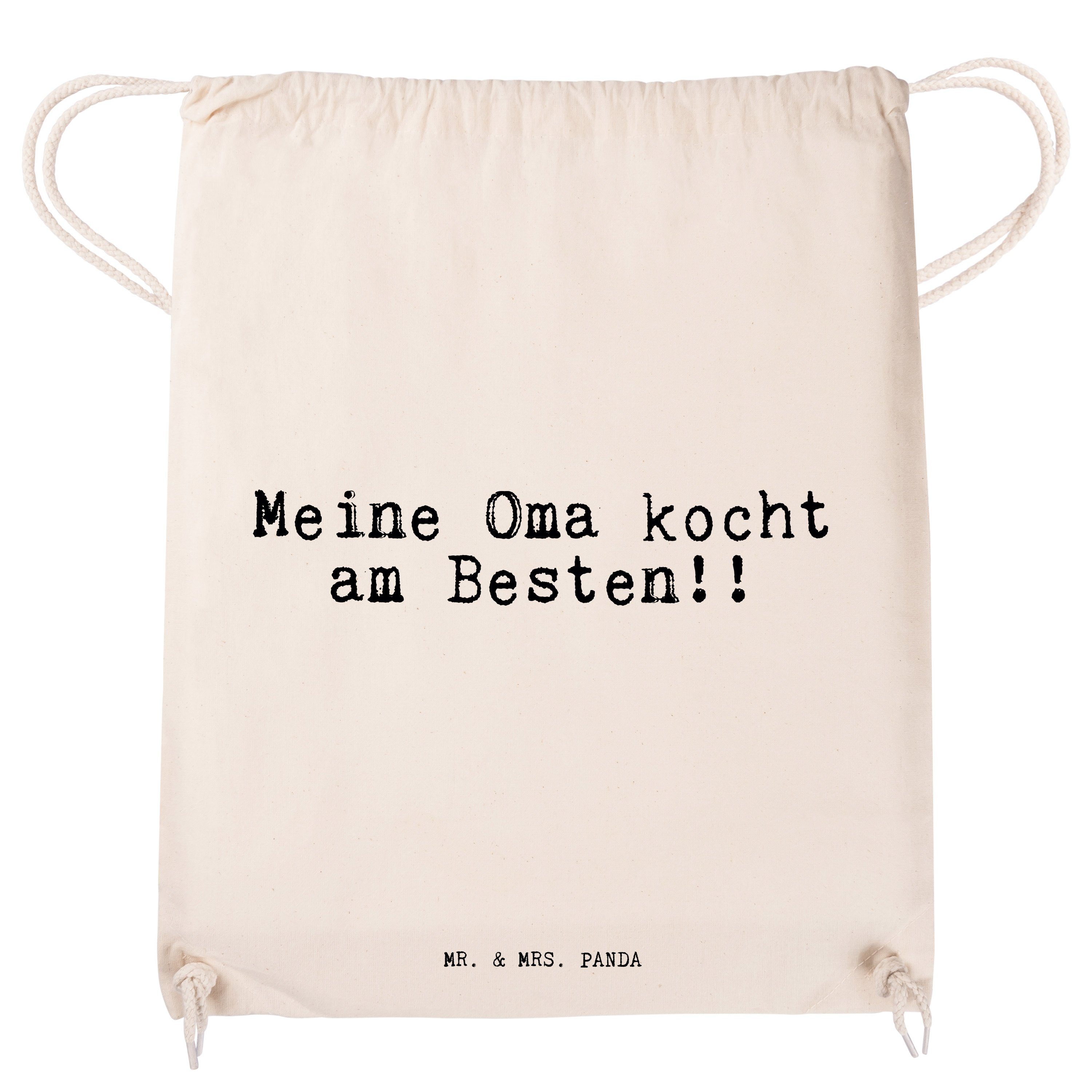 - - Geschenk, (1-tlg) Transparent Meine Zitate, Sporttasche Mr. am... S Mrs. & kocht Großeltern, Panda Oma