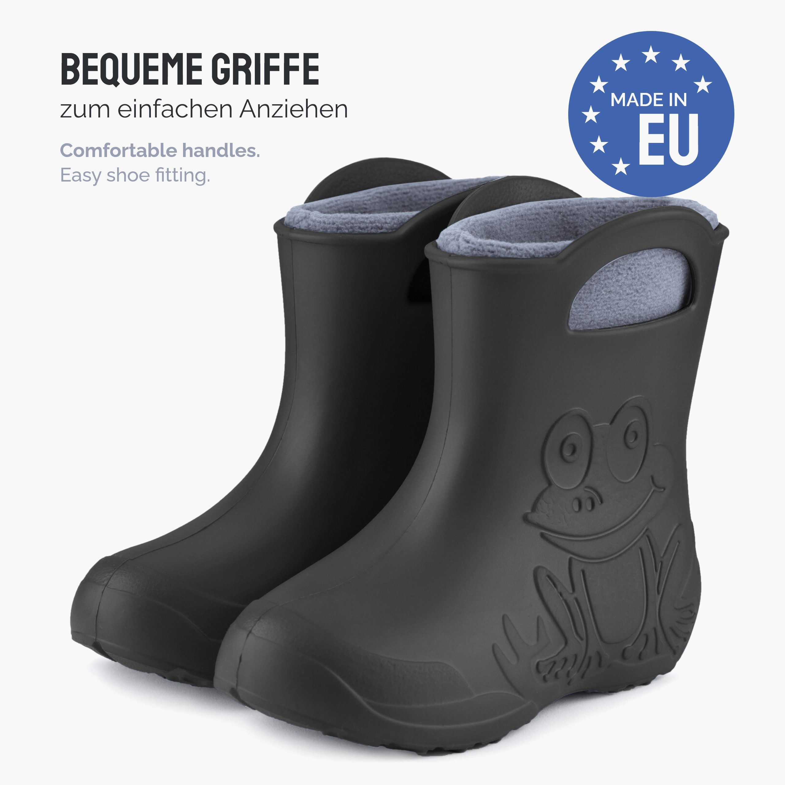 Ladeheid Kinder EVA federleichte Regenschuhe LA-CA-03 Gummistiefel mit herausnehmbares Innenfutter – Bild 5 von 5