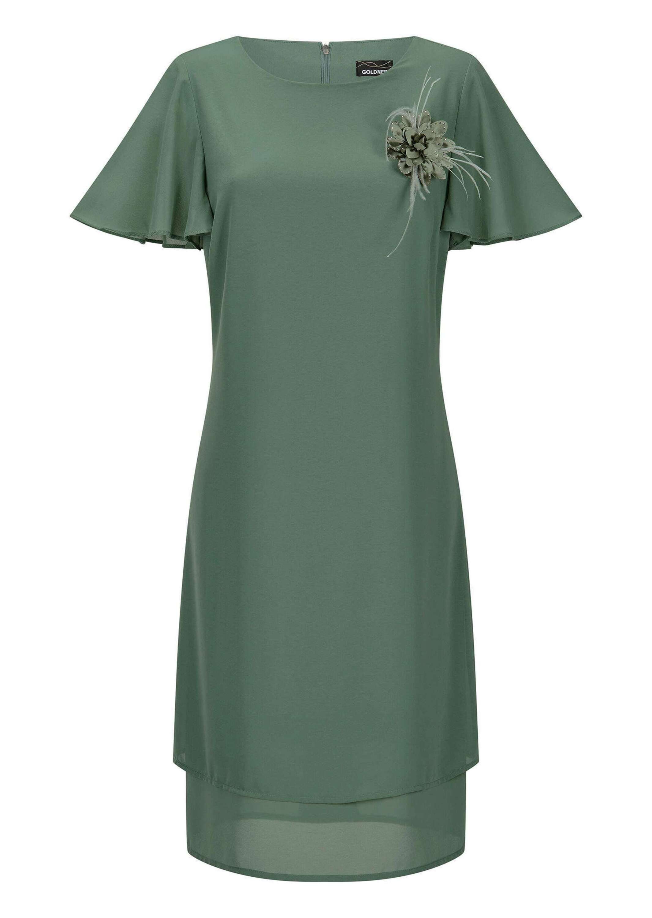Sommerkleid Abendkleid mit abnehmbarer Brosche