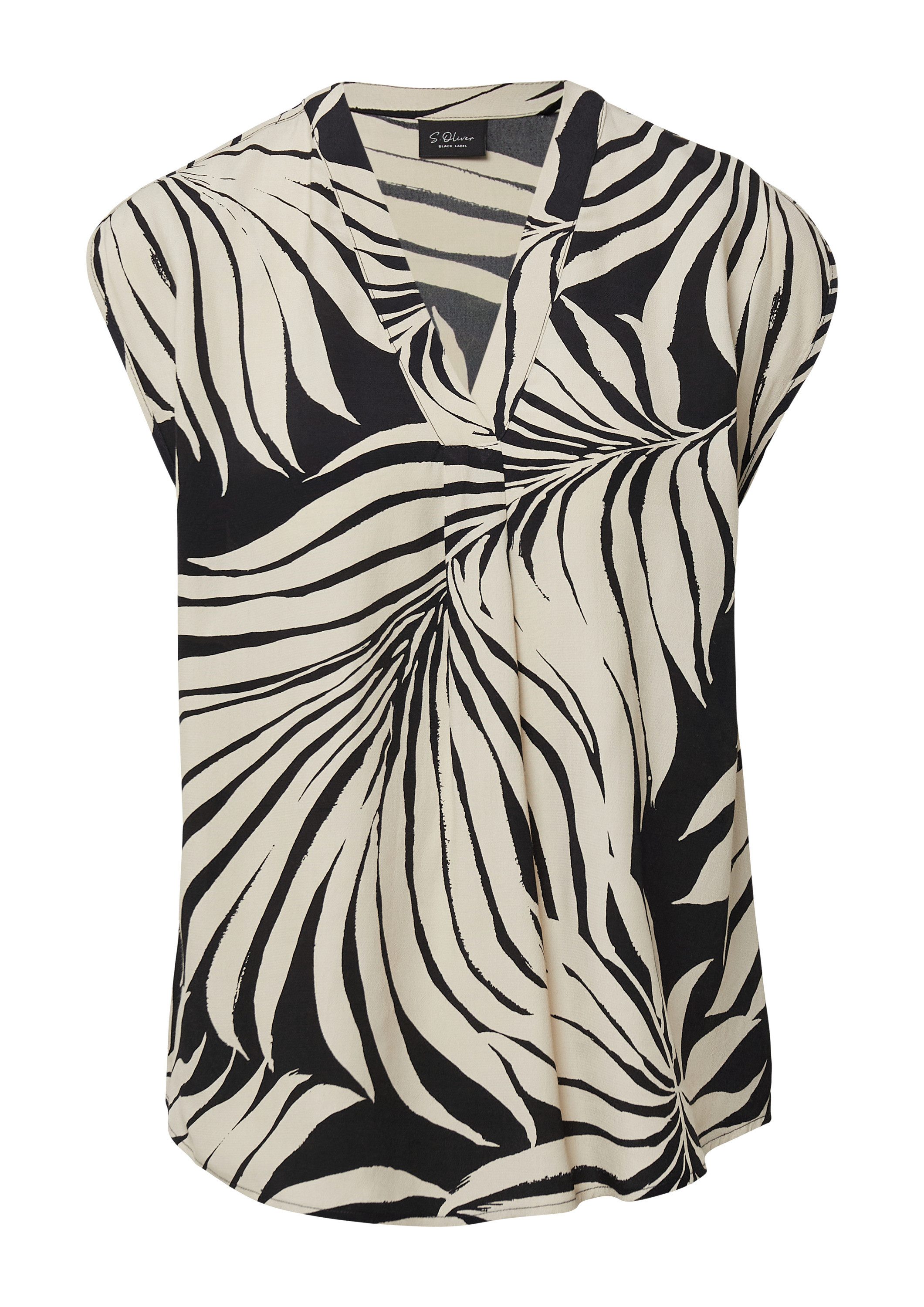 s.Oliver Blusentop Bluse Fließende Viskosebluse mit floralem Print