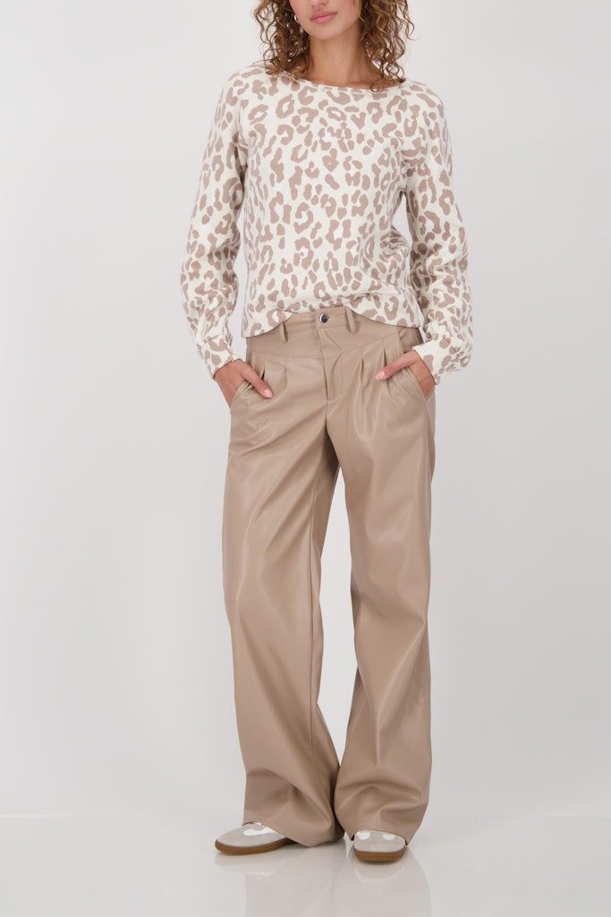 Monari round neck sweater 808961 leopard print