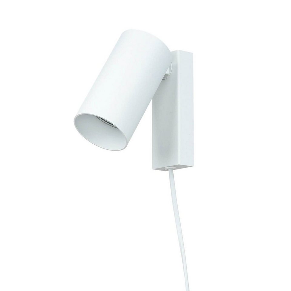 Wandlampe Weiß Leselampe Licht-Erlebnisse Kabel mit Schalter Sofa verstellbar Leuchtmittel, ohne GU10 Wandstrahler COLENE, Bett