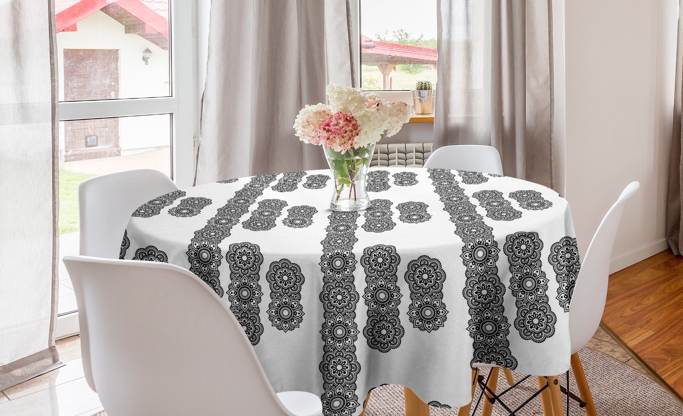 Abdeckung Mandala-Muster Tischdecke Küche Kreis Tischdecke für Abakuhaus Esszimmer Henna Dekoration,