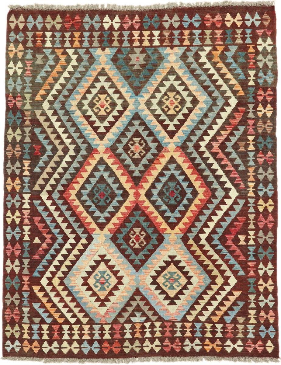 Orientteppich Kelim Afghan 152x195 Handgewebter Orientteppich, Nain Trading, rechteckig, Höhe: 3 mm
