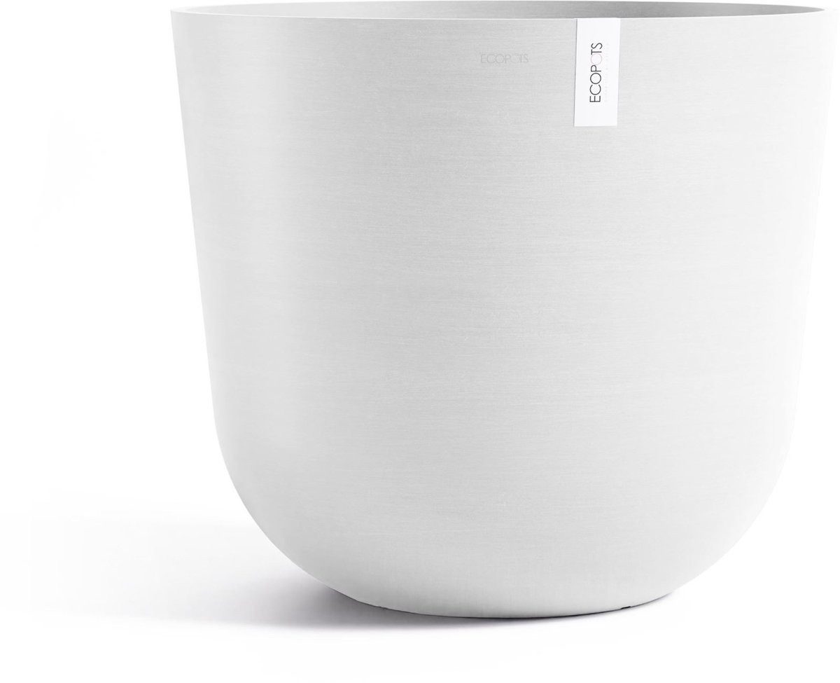 ECOPOTS Blumentopf Oslo 65 - Pure White - Ø65 x H56,6 cm (1 St), Rund, weiß