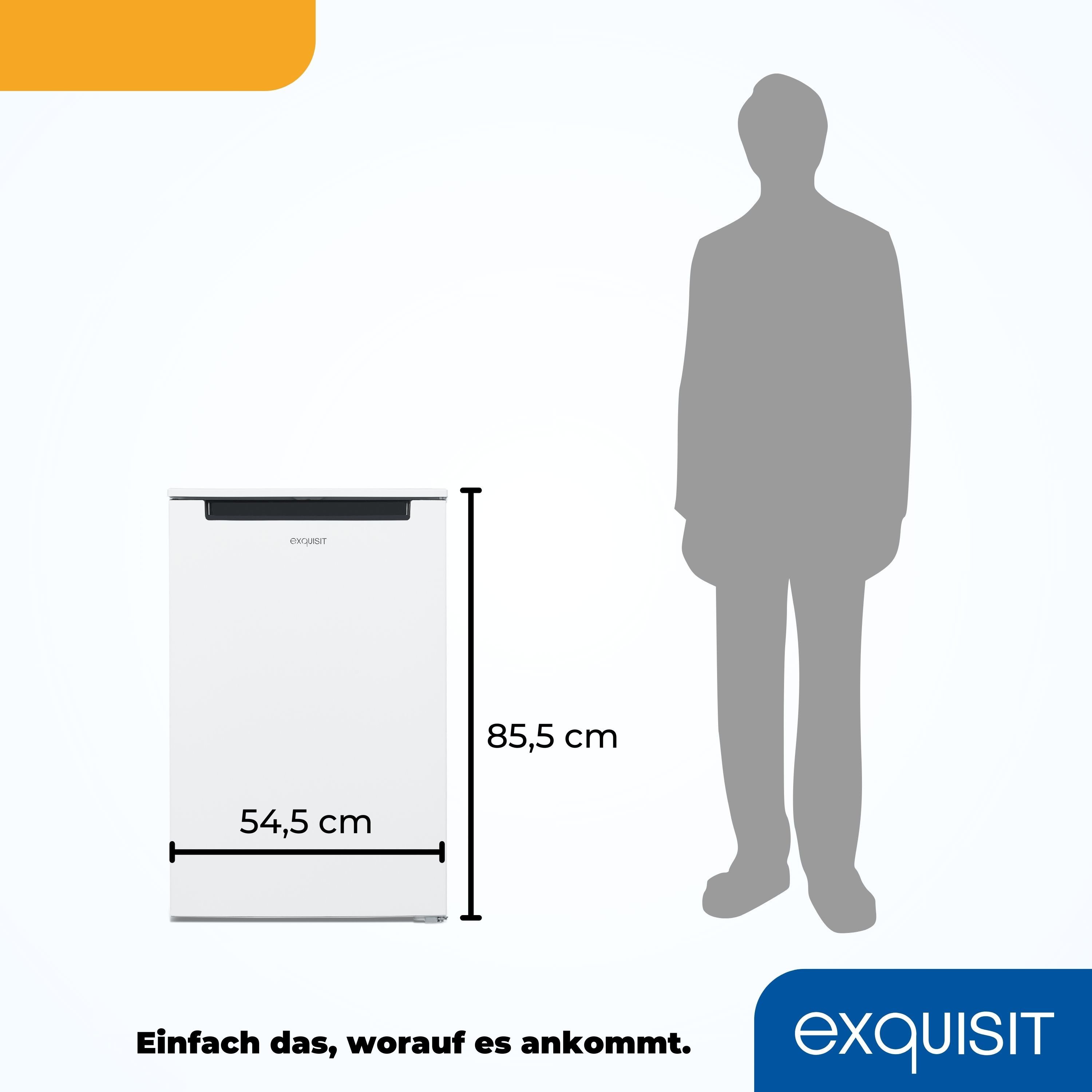 exquisit Gefrierschrank GS81-040C weiss, 85,5 cm hoch, 54,5 cm breit, energiesparend in Energieeffizienz C, 87 Liter Nutzinhalt, 4 Sterne