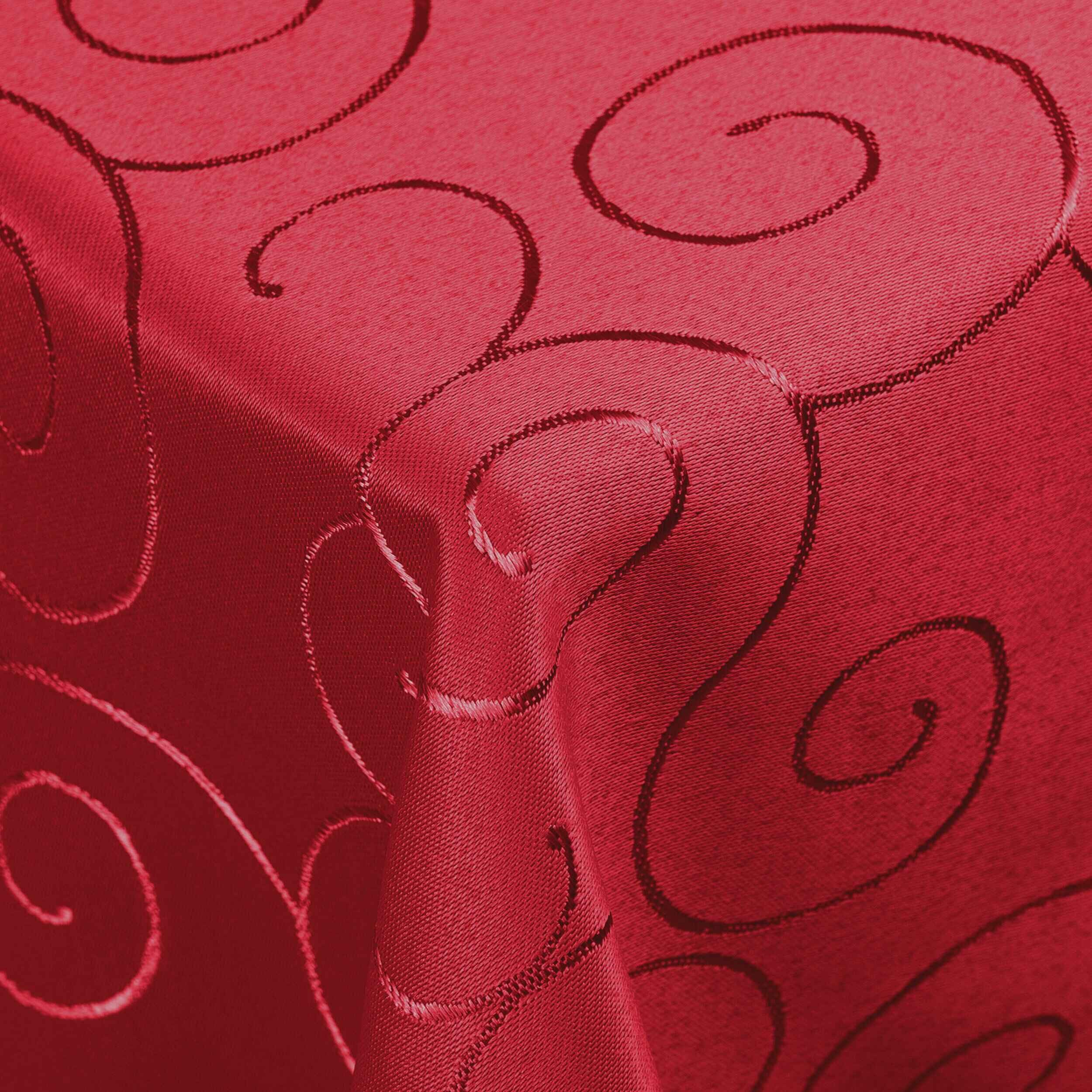 DecoHomeTextil Heimtextilmanufaktur Tischdecke Kringel Circle Tafeldecke Ornamente Damast Tischdecke