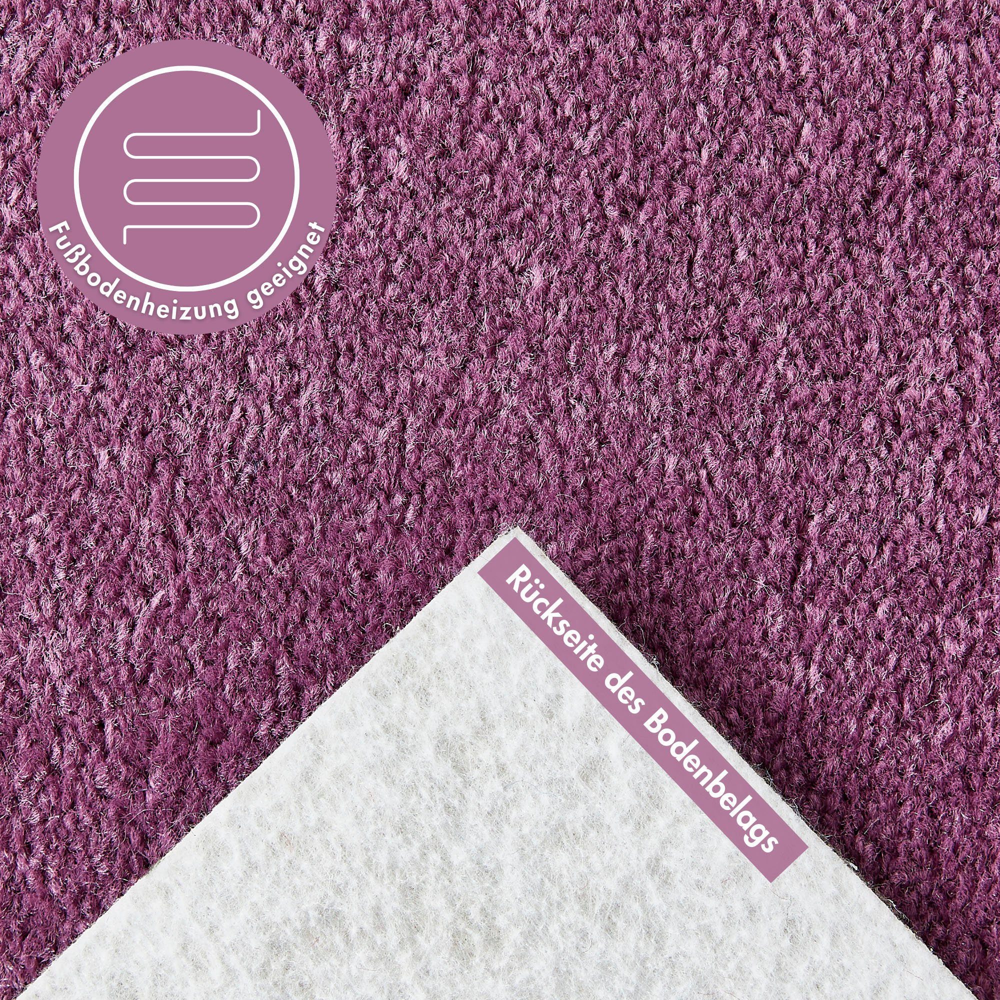 Andiamo Teppichboden Ines, Kräuselvelours, Gesamthöhe 8,5 mm, Luxusklasse LC2, rechteckig, Uni Farben, Breite 400 cm, strapazierfähig & pflegeleicht
