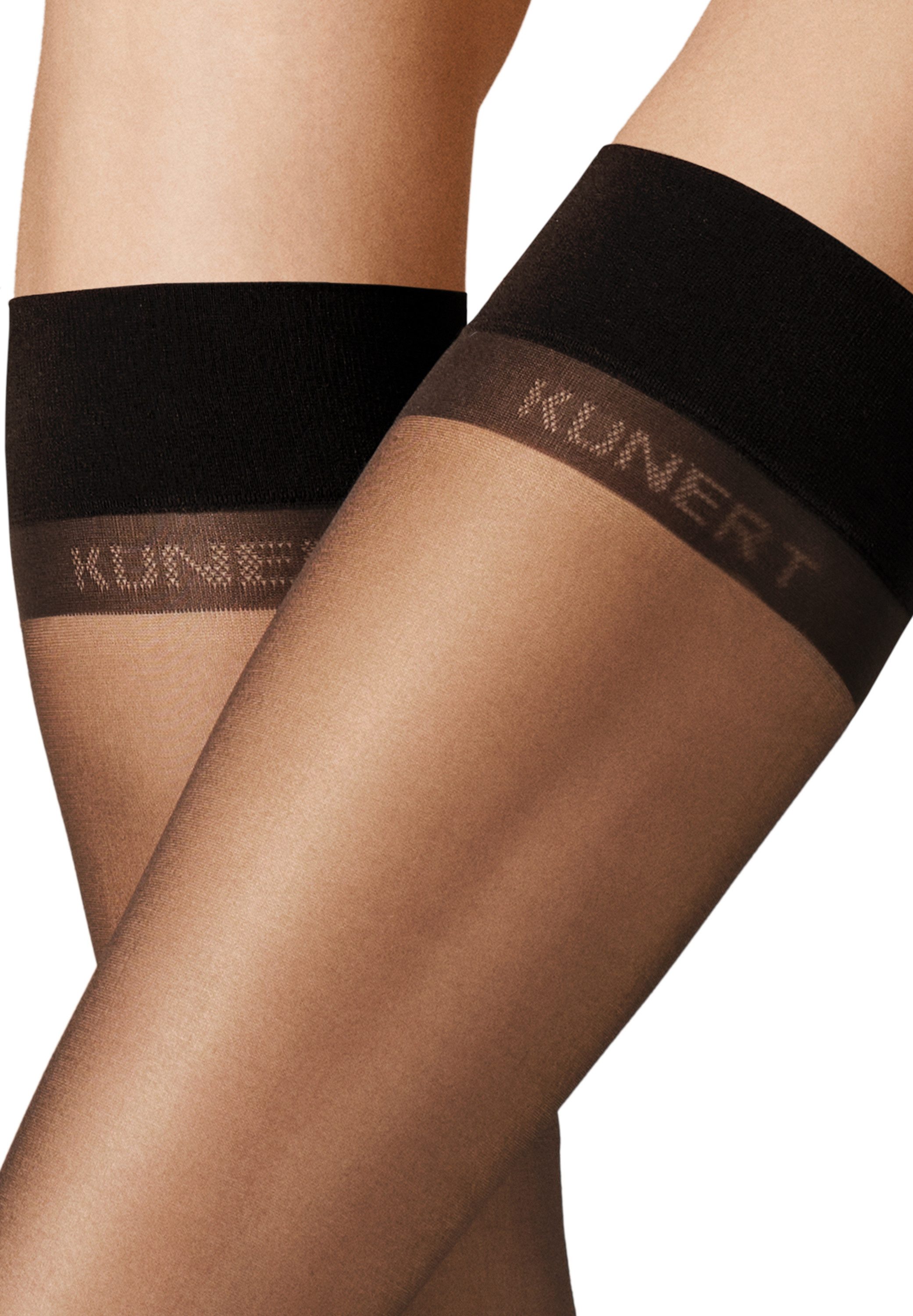 KUNERT Feinkniestrümpfe Perfect Shine 15 (1-Paar) Kniestrümpfe mit leichtem Schimmer