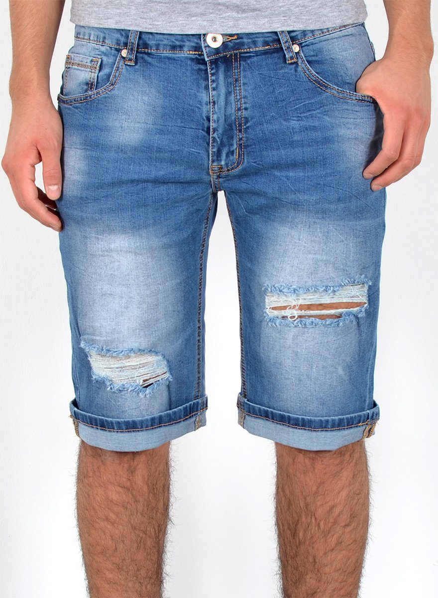 / Destroyed kurze ESRA Herren Stretch, Herren Hose Look, A363 Herren A396 Herrren Jeanshose Hose Herren Shorts Jeans Übergröße Jeans Regular Größe, Hose, Shorts kurze Jeansshorts Jeanshose Capri 5 Capri Comfort Jeans Pocket, bis Straight Herren Rissen im Capri Große Plussize Shorts, mit mit mit Jeans Himmelblau Herren Jeansshorts