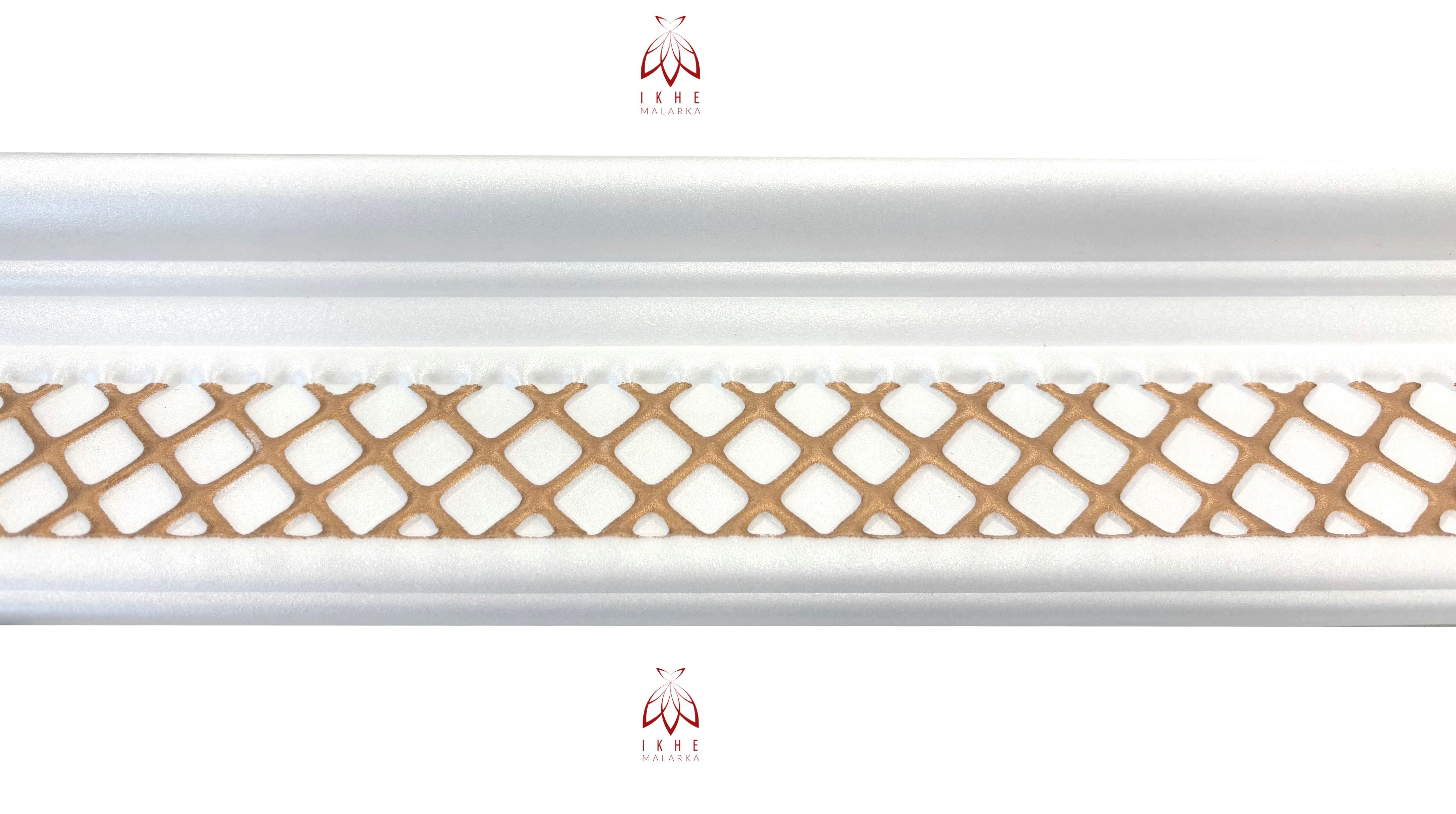 IKHEMalarka Deckenleiste Stuckleisten aus XPS Polystyrol – weiße Zierleisten 1 Meter, Kleben Montagekleber (z. B. Pattex DK Flex 1000), 1 Stück = 1 Meter Länge, 1-St., 1 Zierleiste, 1 Meter Länge, Styropor Leisten für Deckenstuck & Wanddeko