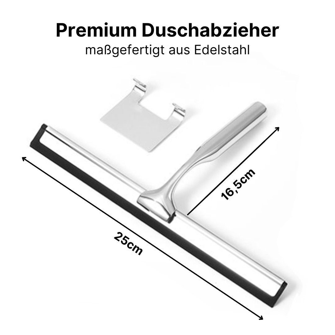 LIVINA HOME Duschabzieher Duschwischer Set + Halter, Dusche Badezimmer Badabzieher ohne Bohren, (Badezimmerwischer mit Gummilippe inkl. 1 Haken), Fensterabziehe – Bild 3 von 5