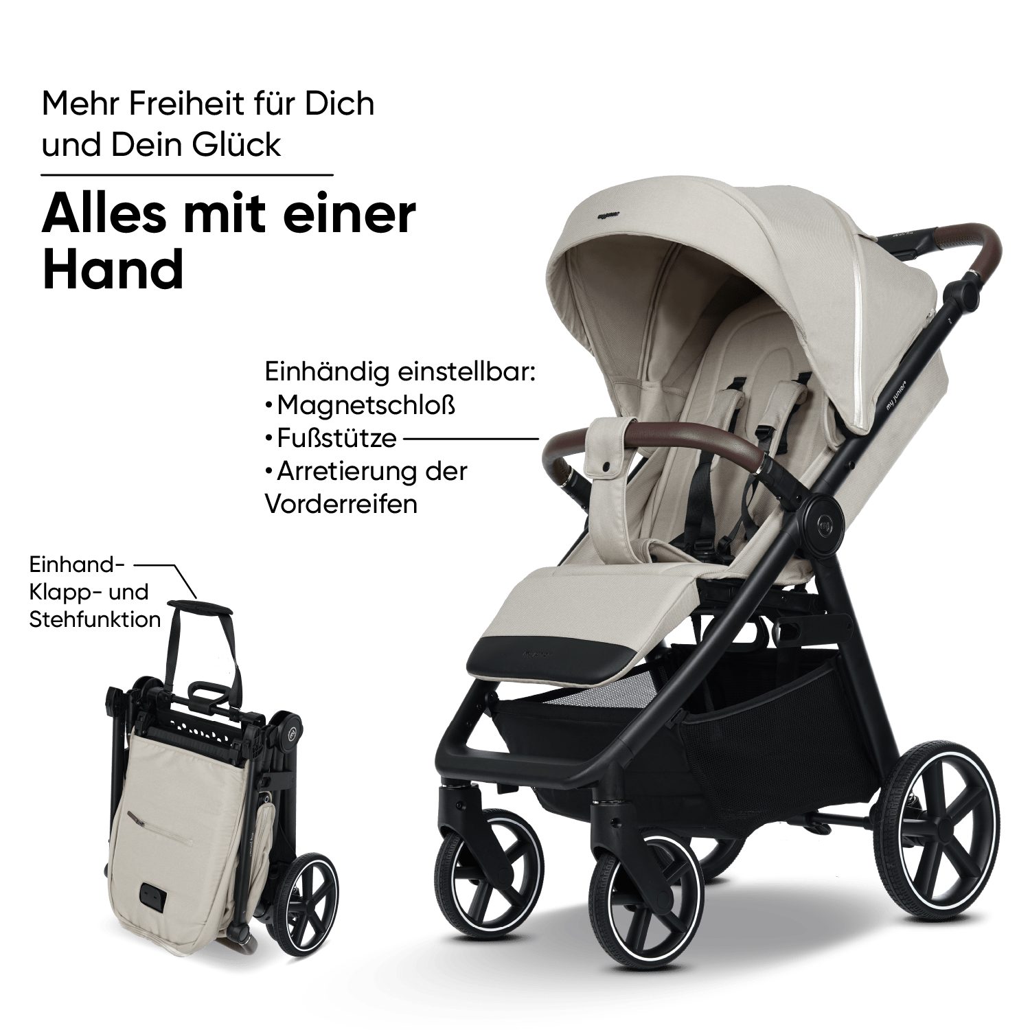 my junior Kinder-Buggy my junior® PLIA² Desert Bloom, (3-tlg), großer Komfortbuggy mit Luftkammerreifen