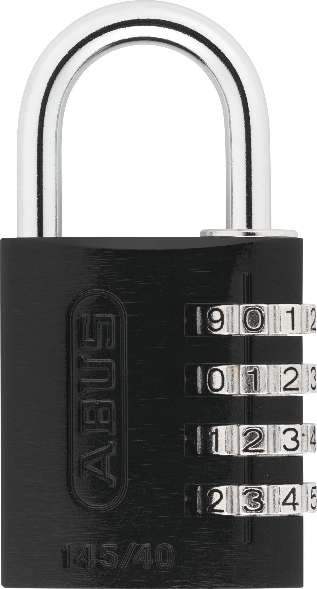 ABUS Vorhängeschloss Zahlenschloss 145/40 in schwarz, Sicherheitsklasse 4, Komfortable Bedienung ohne Schlüssel, geringes Gewicht