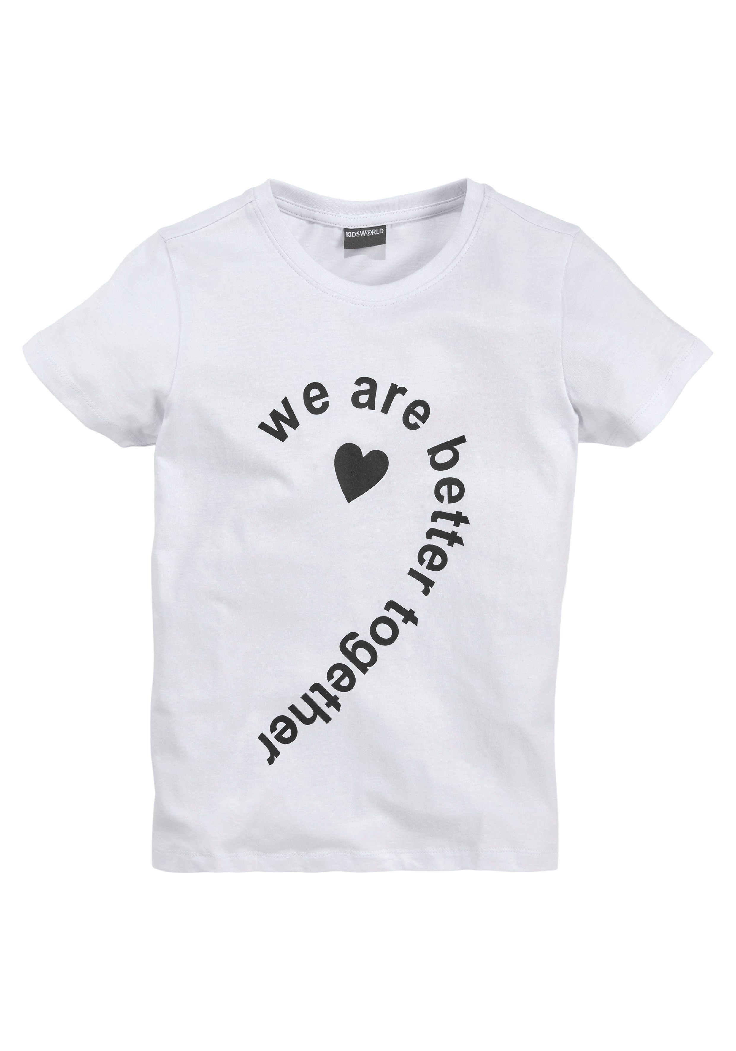 KIDSWORLD T-Shirt we are better 2-tlg) together (Packung, Basic Form