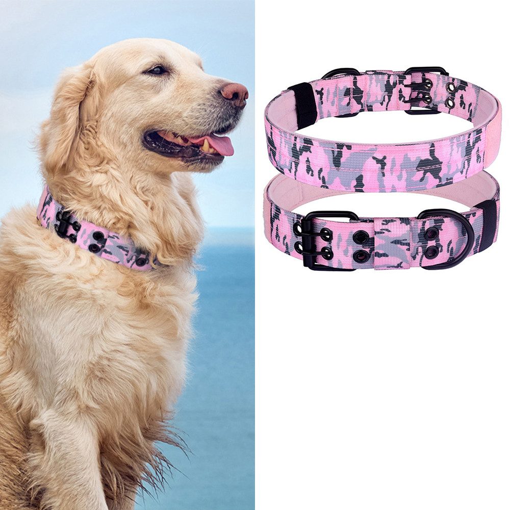 LAPA HOME Hunde-Halsband Taktisches Hundehalsband einstellbar Halsband für Mittlere Große Hunde, Nylon Hunde-Halsband mit D-Ring, Halsband für Täglich, Training, Jagd