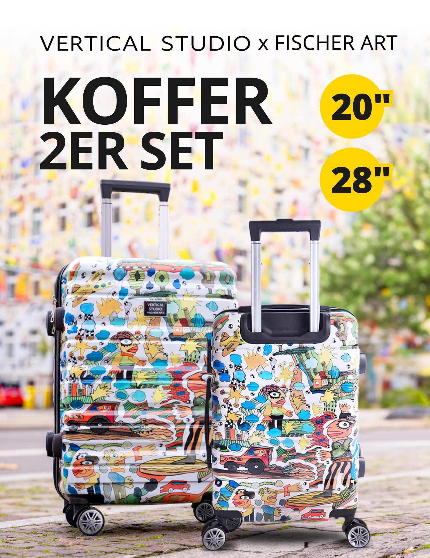 VERTICAL STUDIO Trolleyset VERTICAL STUDIO x Fischer Art 20" 28" Koffer Set günstig online kaufen