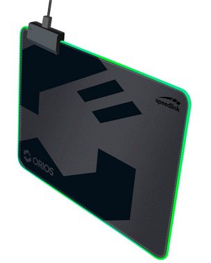 Speedlink Mauspad ORIOS M LED Beleuchtung Gaming Maus-Pad PC, Gaming-Mousepad, Aufrollbar, rutschfest, flach (3mm)