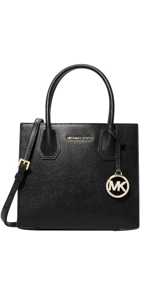 MICHAEL KORS Handtasche Michael Kors Umhängetasche Mercer Medium Saffiano-Leder Schwarz