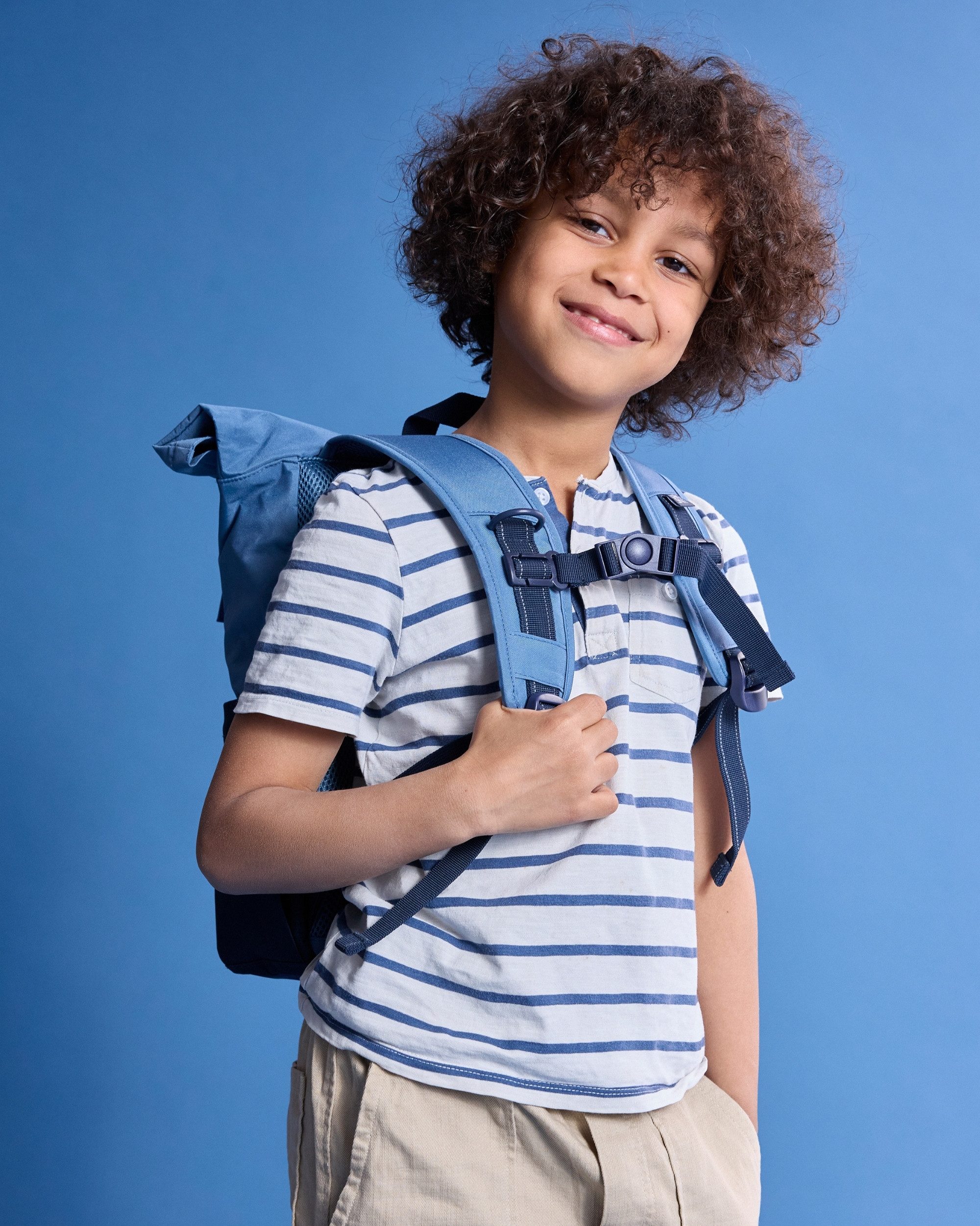 LARKSON Kinderrucksack Kjell Rucksack für Mädchen & Jungen, Rolltop Kinderrucksack mit Brustgurt