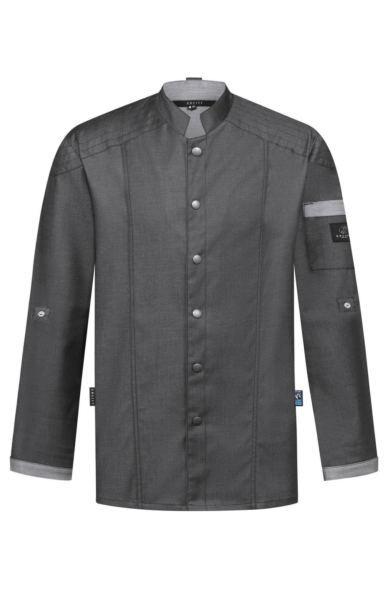 Kochjacke Greiff GASTRO-MODA Cuisine Herren Kochjacke Bikerstyle Anthrazit