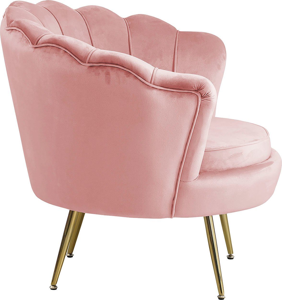 SalesFever Loungesessel Clam, Rose extravagantes Muscheldesign