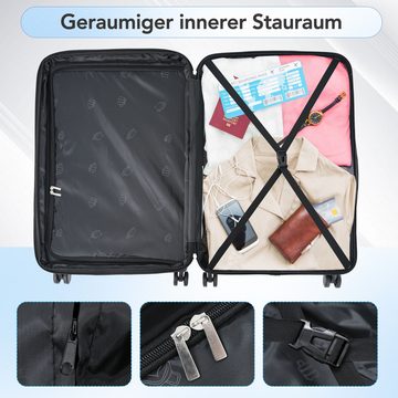 Dedom Kofferset Hartschalen Koffer,Koffer,Reisekoffer 3er Set,M-L-XL-Set,grau, (3 tlg)