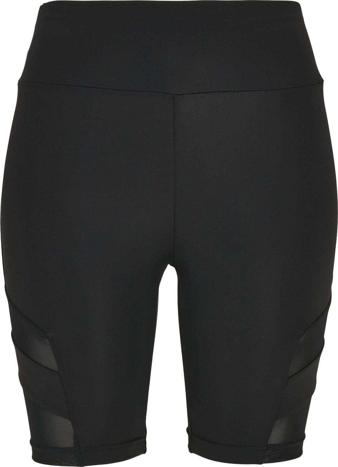 URBAN CLASSICS Stoffhose Damen Ladies Waist Shorts Cycle Netz-/Mesheinsätze Tech Mesh (1- tlg), High