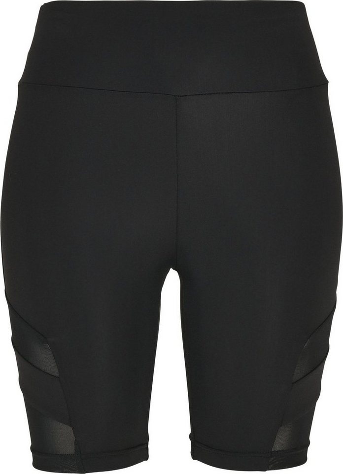 URBAN CLASSICS Stoffhose Damen Ladies High Waist Tech Mesh Cycle Shorts (1- tlg), Netz-/Mesheinsätze