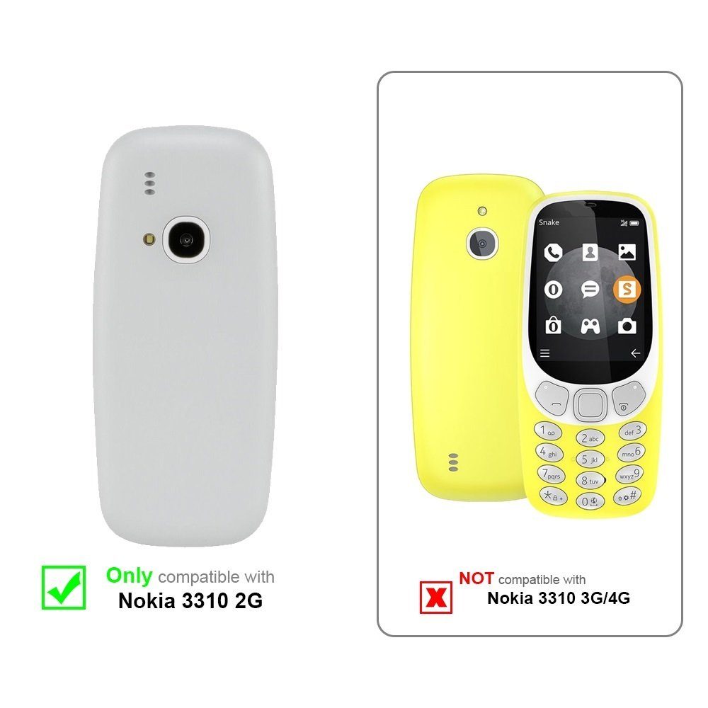 Cadorabo Handyhülle für Nokia 3310 2G Hülle Nokia 3310 2G, Hülle Schutzhülle mit Standfunktion, Magnetverschluss und Kartenfach