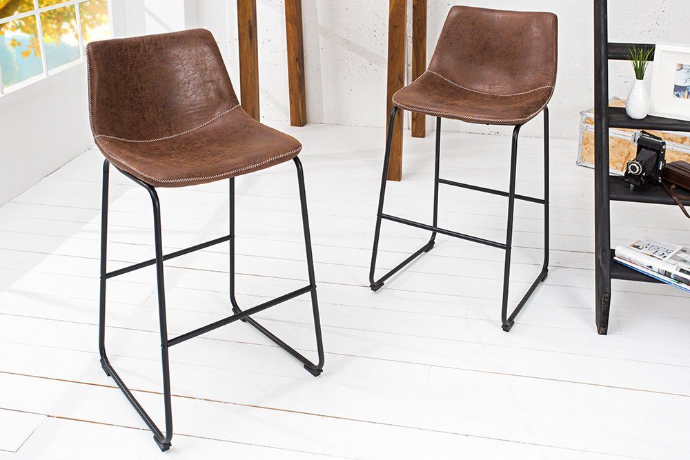 riess-ambiente Barhocker DJANGO vintage braun (Einzelartikel, 1 St), mit Fußablage – Bild 4 von 5