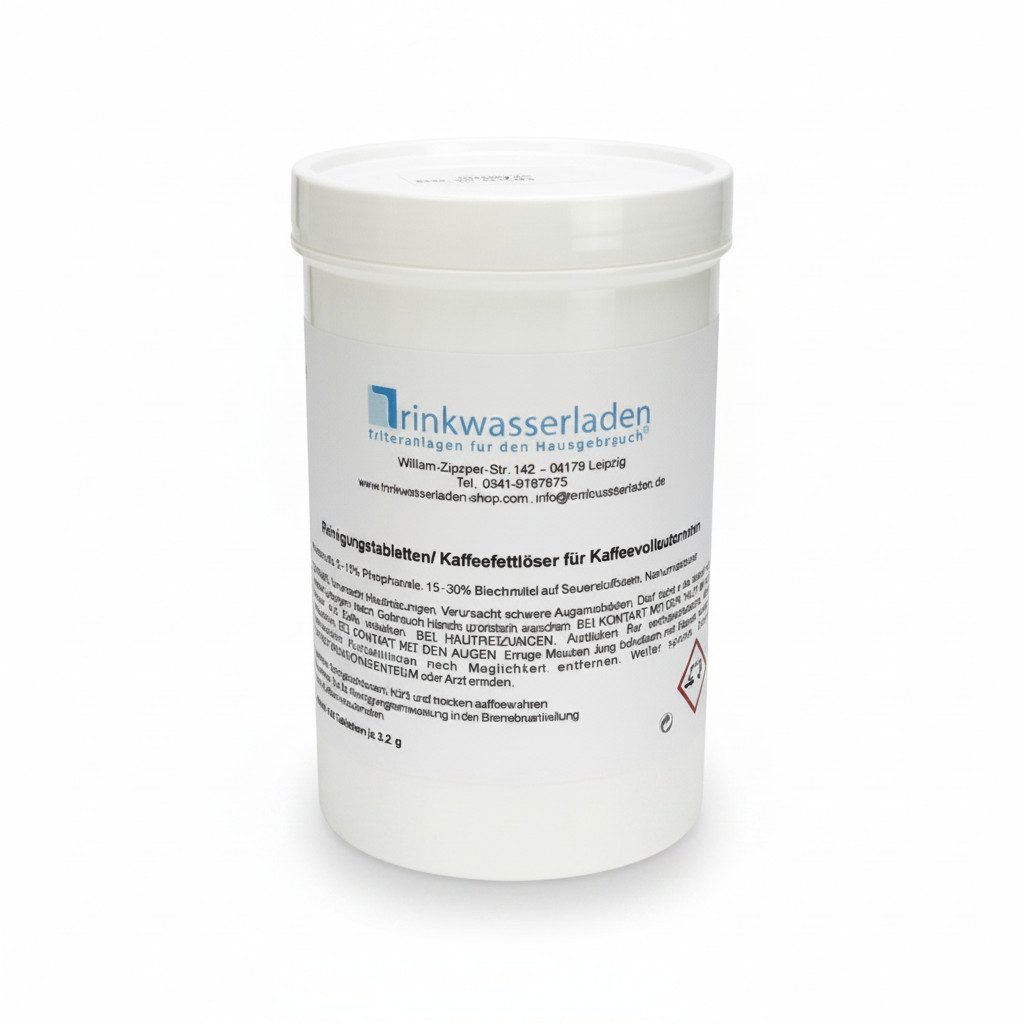 Trinkwasserladen Korbfilter, 100 Kaffeefettlöser Tabletten