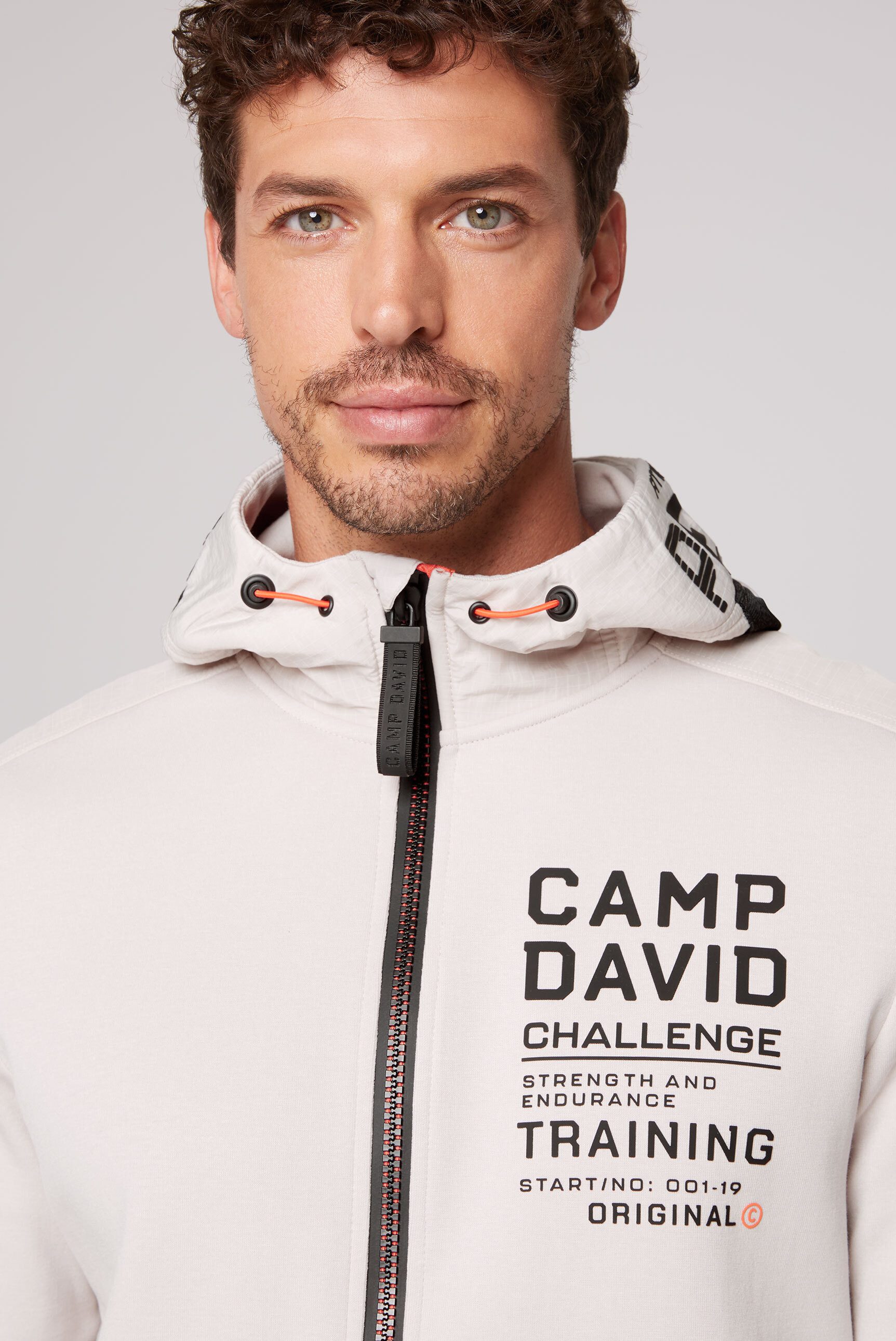CAMP DAVID Kapuzensweatjacke mit Baumwolle