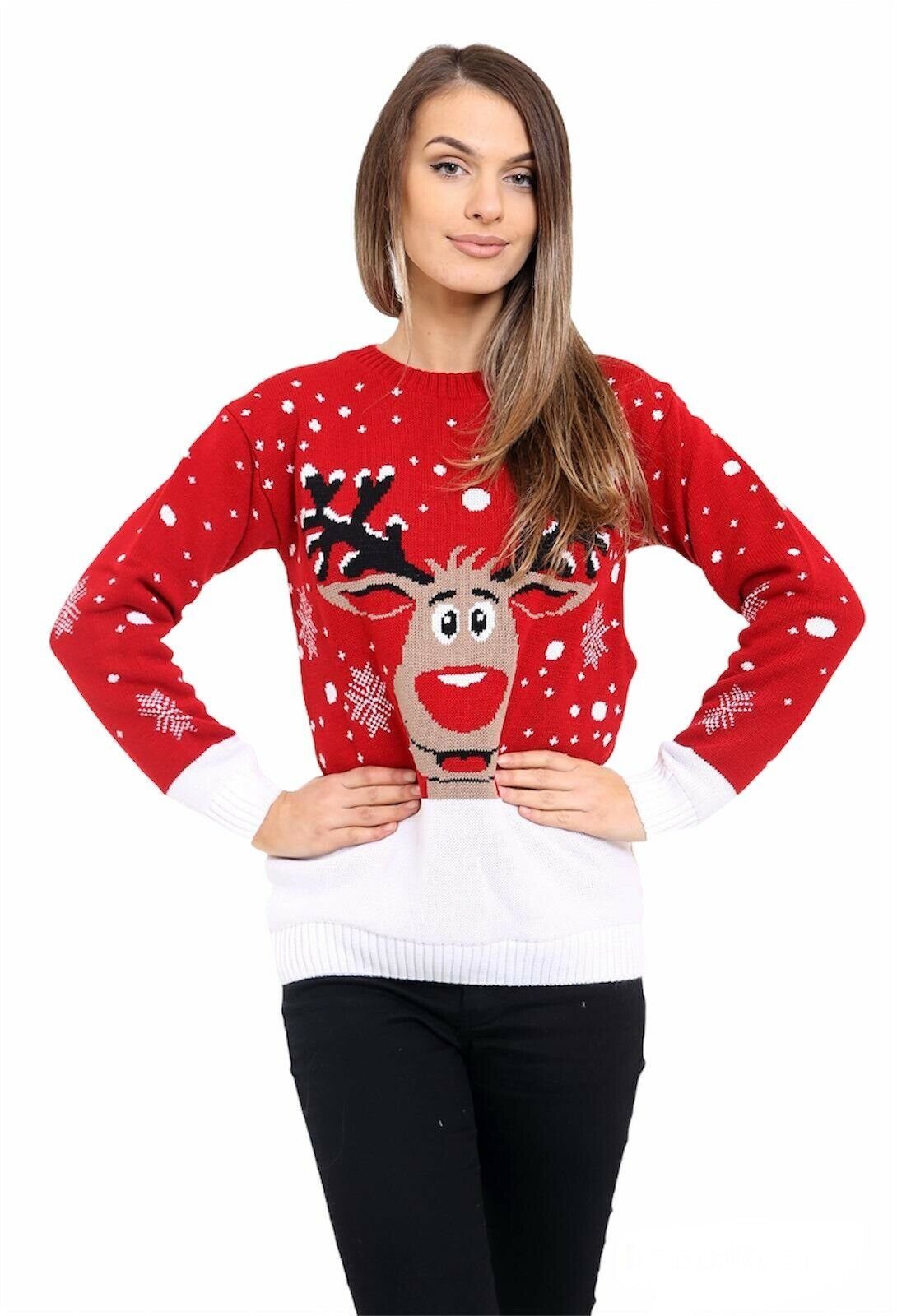 Worldclassca Weihnachtspullover Worldclassca Weihnachten Christmas Pullover Weihnachtspullover Rentier